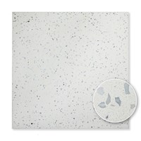 Бетонная плита Caress White Marble Lux 60x60 (15 мм) - Terrazzo