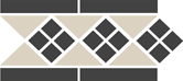 Бордюр керамический Border LISBON-1 with 1 strip Stand.(Tr.16, Dots 14, Strips 14) 28х15 - TopCer