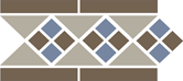 Бордюр керамический Border LISBON with 1 strip (Tr.01, Dots 29+11, Strips 29) 28х15 см - TopCer