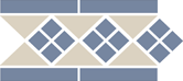 Бордюр керамический Border LISBON with 1 strip (Tr.16, Dots 11, Strips 11) 28х15 см - TopCer