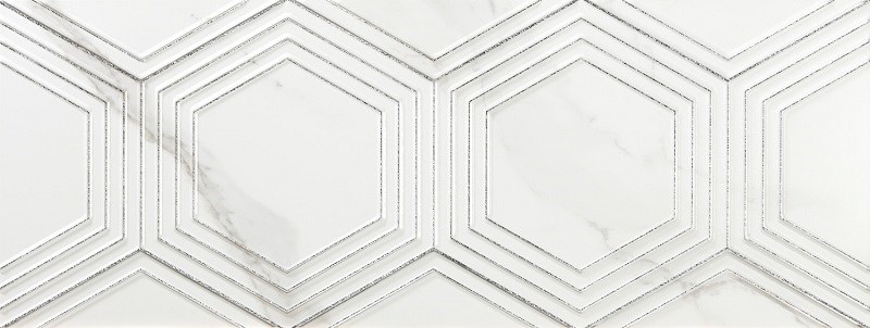 Декор Decor Hexa White Matt 25x65 (24,5x64,5 толщина 6 мм) - Azulev