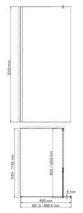 Душевая перегородка Abens 20W39  Wasserkraft