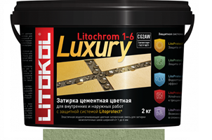 Эластичная цементная затирка Litokol Litochrom 1-6 Luxury мешок 2кг, С 610  гиада
