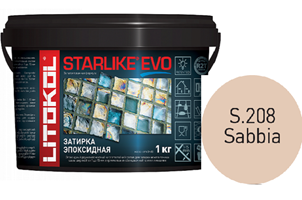 Эпоксидная затирка Litokol Starlike Evo S.208 Sabbia 1 кг
