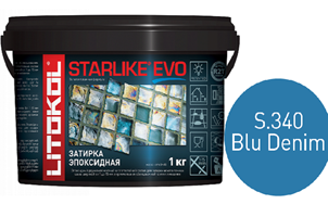 Эпоксидная затирка Litokol Starlike Evo S.340 Blu Denim 1 кг