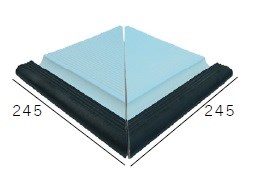 Керамический бортик д/бассейна (наружн угол) Cartabon exterior 24,5x24,5 - Gresmanc