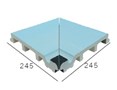 Керамический бортик д/бассейна (внутр угол) Cartabon interior 24,5x24,5 - Gresmanc