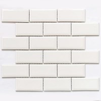 Керамогранитная  мозаика Brick White 29.2x287.5 - Bonaparte