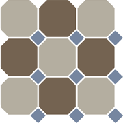 Напольная плитка 4401+29 OCT11-A Beige 01 Coffe Brown 29 OCTAGON/Blue Cobalt 11 Dots 30x30  - TopCer