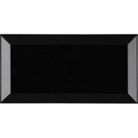 Настенная плитка (кабанчик) Biselado Negro Brillo 10x20