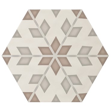Настенная (шестигранная) плитка Decor Vodevil Ivory 17,5x17,5 (18 рисунков) - Cifre Ceramica