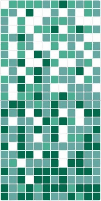 Стеклянная мозаика Degradado Verde 31,6x31,6 - Mosavit