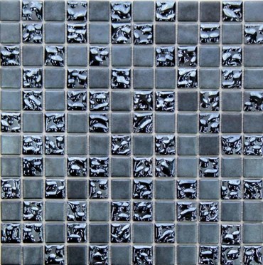 Стеклянная мозаика Drops Antracita 50% 31,6x31,6 - Mosavit