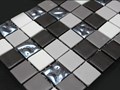 Стеклянная мозаика Mezclas Urban Grey + Drops Antracita 15% 31,6x31,6 - Mosavit 0
