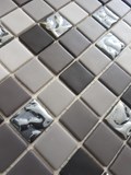 Стеклянная мозаика Mezclas Urban Grey + Drops Antracita 15% 31,6x31,6 - Mosavit 2