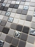 Стеклянная мозаика Mezclas Urban Grey + Drops Antracita 15% 31,6x31,6 - Mosavit 3